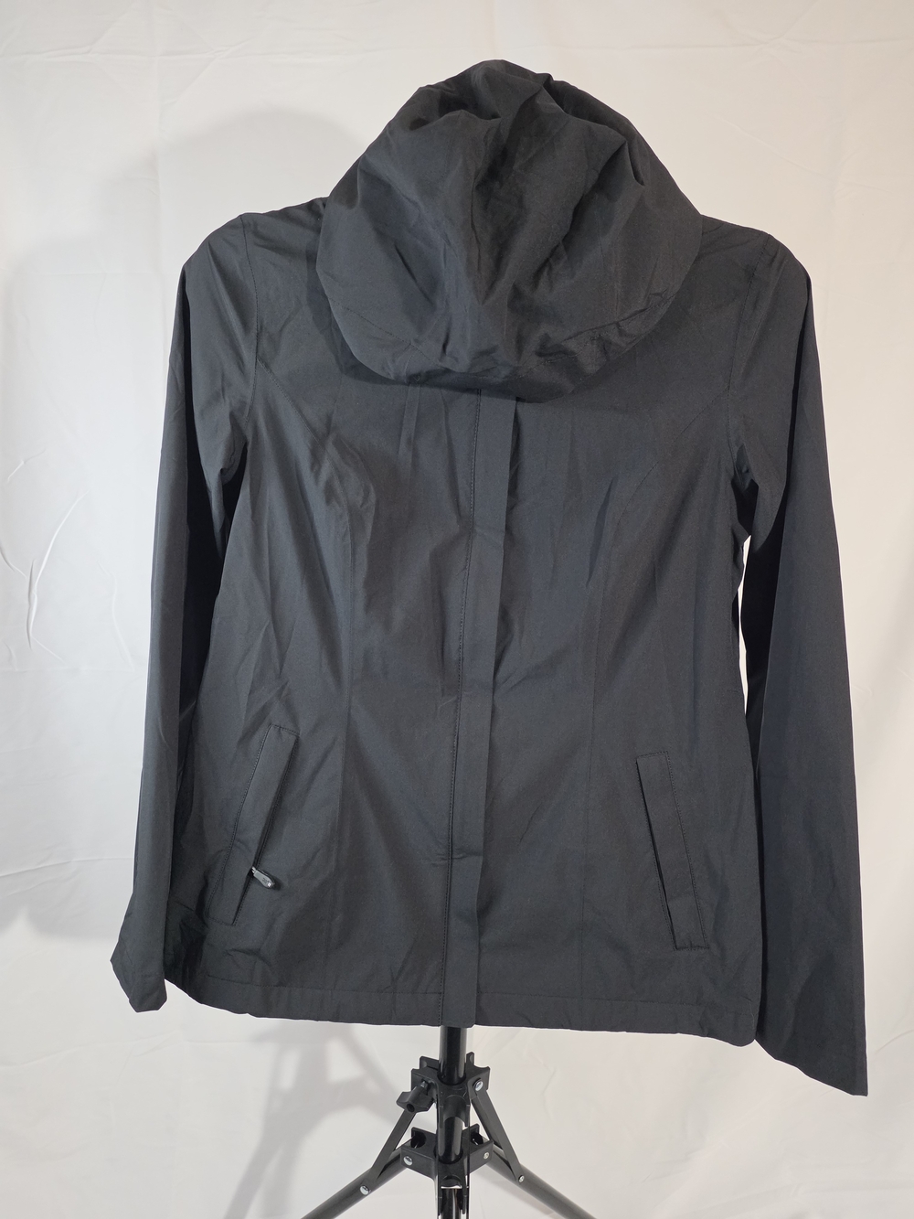 Women's Black Hooded Lightweight Jacket